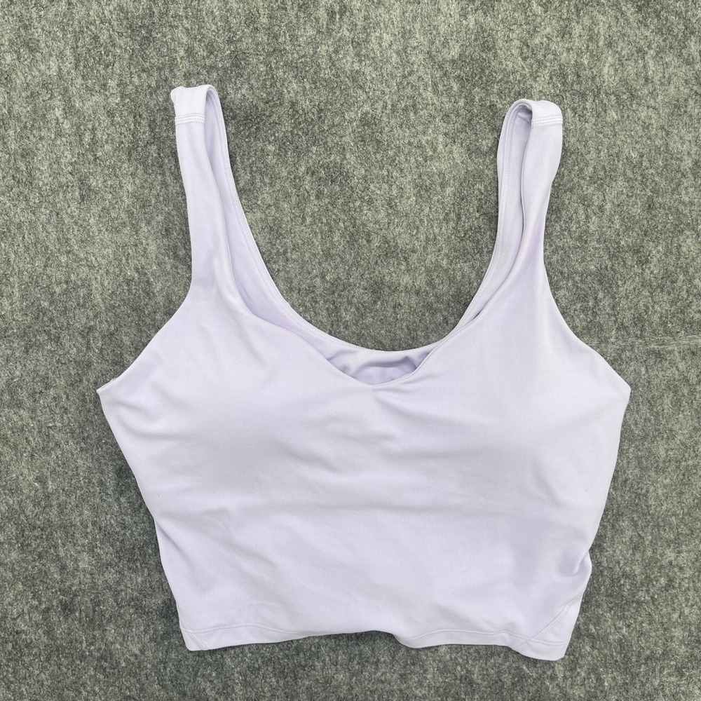 Lululemon Align Tank Top Womens 12 Lavender Purple Nulu Cropped V-Neck LW1EITS